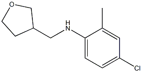 4-chloro-2-methyl-N-(oxolan-3-ylmethyl)aniline Struktur