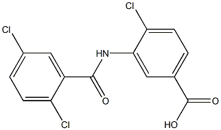 4-chloro-3-[(2,5-dichlorobenzene)amido]benzoic acid Struktur