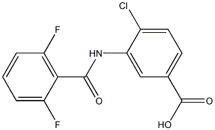 4-chloro-3-[(2,6-difluorobenzene)amido]benzoic acid Struktur