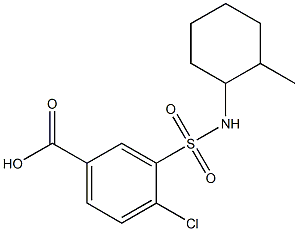 4-chloro-3-[(2-methylcyclohexyl)sulfamoyl]benzoic acid Struktur