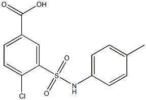 4-chloro-3-[(4-methylphenyl)sulfamoyl]benzoic acid Struktur