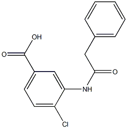 4-chloro-3-[(phenylacetyl)amino]benzoic acid Struktur