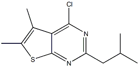 4-chloro-5,6-dimethyl-2-(2-methylpropyl)thieno[2,3-d]pyrimidine Struktur