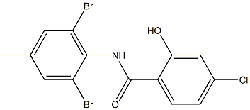 4-chloro-N-(2,6-dibromo-4-methylphenyl)-2-hydroxybenzamide Struktur