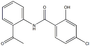 4-chloro-N-(2-acetylphenyl)-2-hydroxybenzamide Struktur