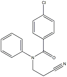 4-chloro-N-(2-cyanoethyl)-N-phenylbenzamide Struktur