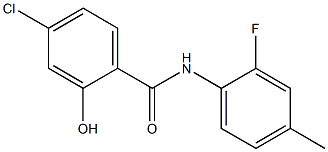 4-chloro-N-(2-fluoro-4-methylphenyl)-2-hydroxybenzamide Struktur