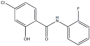 4-chloro-N-(2-fluorophenyl)-2-hydroxybenzamide Struktur