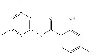 4-chloro-N-(4,6-dimethylpyrimidin-2-yl)-2-hydroxybenzamide Struktur