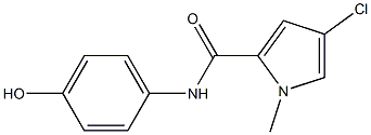 4-chloro-N-(4-hydroxyphenyl)-1-methyl-1H-pyrrole-2-carboxamide Struktur