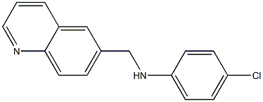 4-chloro-N-(quinolin-6-ylmethyl)aniline Struktur