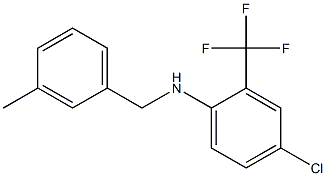 4-chloro-N-[(3-methylphenyl)methyl]-2-(trifluoromethyl)aniline Struktur