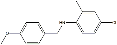 4-chloro-N-[(4-methoxyphenyl)methyl]-2-methylaniline Struktur