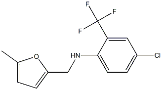 4-chloro-N-[(5-methylfuran-2-yl)methyl]-2-(trifluoromethyl)aniline Struktur