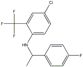 4-chloro-N-[1-(4-fluorophenyl)ethyl]-2-(trifluoromethyl)aniline Struktur