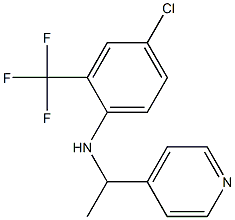 4-chloro-N-[1-(pyridin-4-yl)ethyl]-2-(trifluoromethyl)aniline Struktur