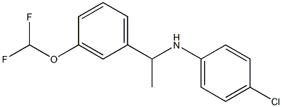 4-chloro-N-{1-[3-(difluoromethoxy)phenyl]ethyl}aniline Struktur