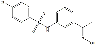 4-chloro-N-{3-[1-(hydroxyimino)ethyl]phenyl}benzene-1-sulfonamide Struktur