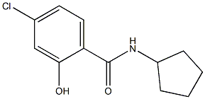 4-chloro-N-cyclopentyl-2-hydroxybenzamide Struktur