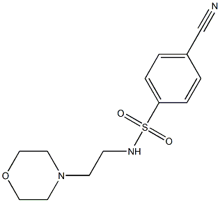 4-cyano-N-(2-morpholin-4-ylethyl)benzenesulfonamide Struktur