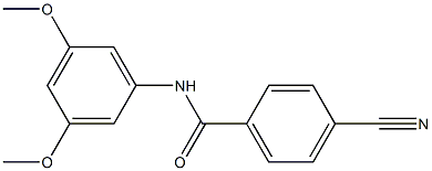 4-cyano-N-(3,5-dimethoxyphenyl)benzamide Struktur