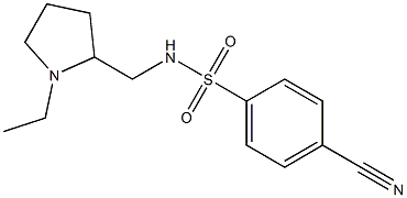 4-cyano-N-[(1-ethylpyrrolidin-2-yl)methyl]benzenesulfonamide Struktur