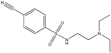 4-cyano-N-[2-(diethylamino)ethyl]benzenesulfonamide Struktur