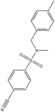 4-cyano-N-methyl-N-[(4-methylphenyl)methyl]benzene-1-sulfonamide Struktur