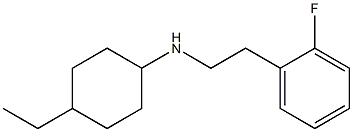 4-ethyl-N-[2-(2-fluorophenyl)ethyl]cyclohexan-1-amine Struktur