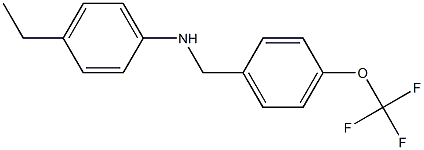 4-ethyl-N-{[4-(trifluoromethoxy)phenyl]methyl}aniline Struktur