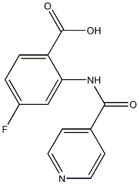 4-fluoro-2-(isonicotinoylamino)benzoic acid Struktur