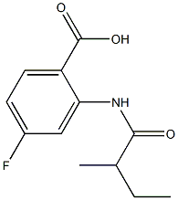 4-fluoro-2-[(2-methylbutanoyl)amino]benzoic acid Struktur