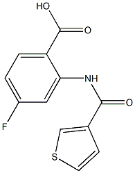 4-fluoro-2-[(thien-3-ylcarbonyl)amino]benzoic acid Struktur