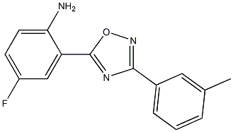 4-fluoro-2-[3-(3-methylphenyl)-1,2,4-oxadiazol-5-yl]aniline Struktur