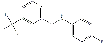 4-fluoro-2-methyl-N-{1-[3-(trifluoromethyl)phenyl]ethyl}aniline Struktur