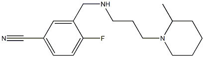 4-fluoro-3-({[3-(2-methylpiperidin-1-yl)propyl]amino}methyl)benzonitrile Struktur