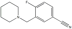 4-fluoro-3-(piperidin-1-ylmethyl)benzonitrile Struktur