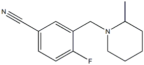 4-fluoro-3-[(2-methylpiperidin-1-yl)methyl]benzonitrile Struktur