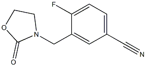 4-fluoro-3-[(2-oxo-1,3-oxazolidin-3-yl)methyl]benzonitrile Struktur