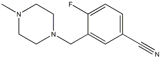 4-fluoro-3-[(4-methylpiperazin-1-yl)methyl]benzonitrile Struktur