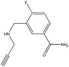 4-fluoro-3-[(prop-2-yn-1-ylamino)methyl]benzamide Struktur