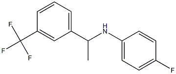 4-fluoro-N-{1-[3-(trifluoromethyl)phenyl]ethyl}aniline Struktur