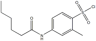 4-hexanamido-2-methylbenzene-1-sulfonyl chloride Struktur