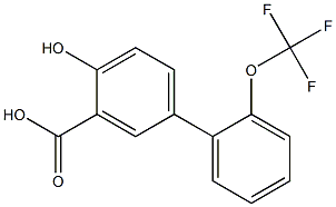 4-hydroxy-2'-(trifluoromethoxy)-1,1'-biphenyl-3-carboxylic acid Struktur