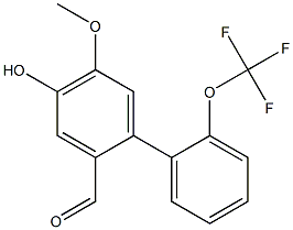 4-hydroxy-5-methoxy-2'-(trifluoromethoxy)-1,1'-biphenyl-2-carbaldehyde Struktur