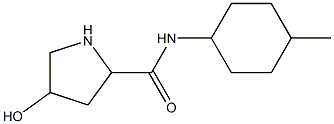 4-hydroxy-N-(4-methylcyclohexyl)pyrrolidine-2-carboxamide Struktur