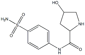 4-hydroxy-N-(4-sulfamoylphenyl)pyrrolidine-2-carboxamide Struktur