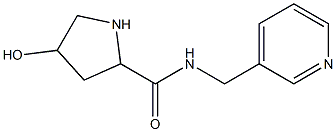 4-hydroxy-N-(pyridin-3-ylmethyl)pyrrolidine-2-carboxamide Struktur