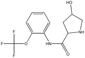 4-hydroxy-N-[2-(trifluoromethoxy)phenyl]pyrrolidine-2-carboxamide Struktur