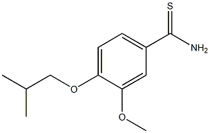 4-isobutoxy-3-methoxybenzenecarbothioamide Struktur